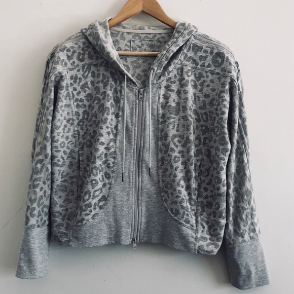 cheetah zip up jacket